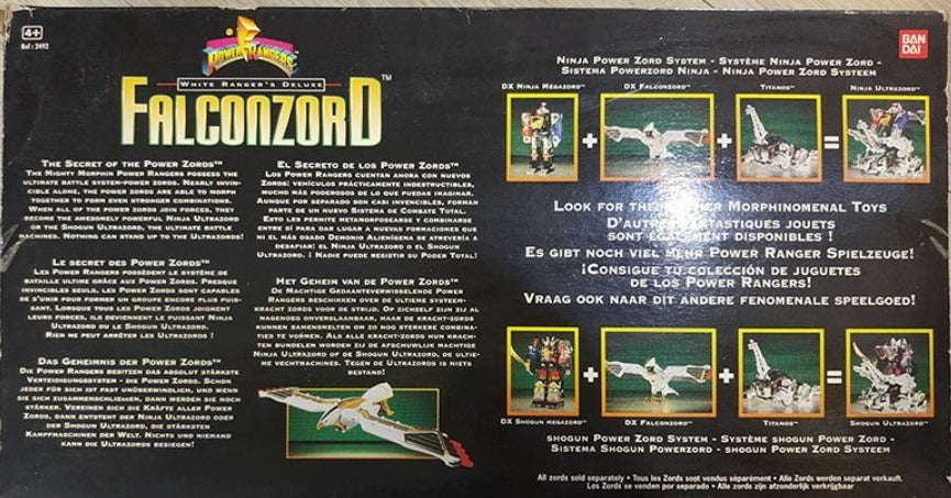 Bandai Mighty Morphin Power Rangers White Ranger's Deluxe Falconzord Action Figure