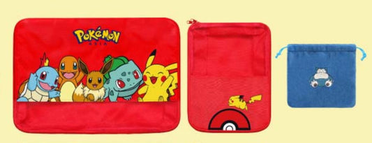 Pokemon Pocket Monsters Taiwan Family Mart Limited 3 Travel Bag Set Type A