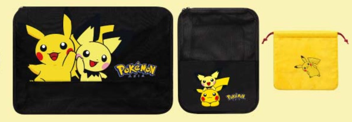 Pokemon Pocket Monsters Taiwan Family Mart Limited 3 Travel Bag Set Type B