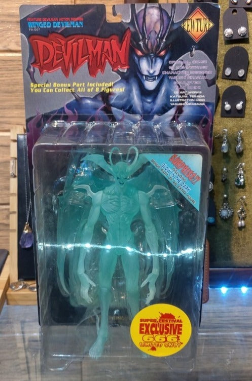 Fewture Devilman Go Nagai Amon 666 Exclusive Crystal Blue ver Trading Figure