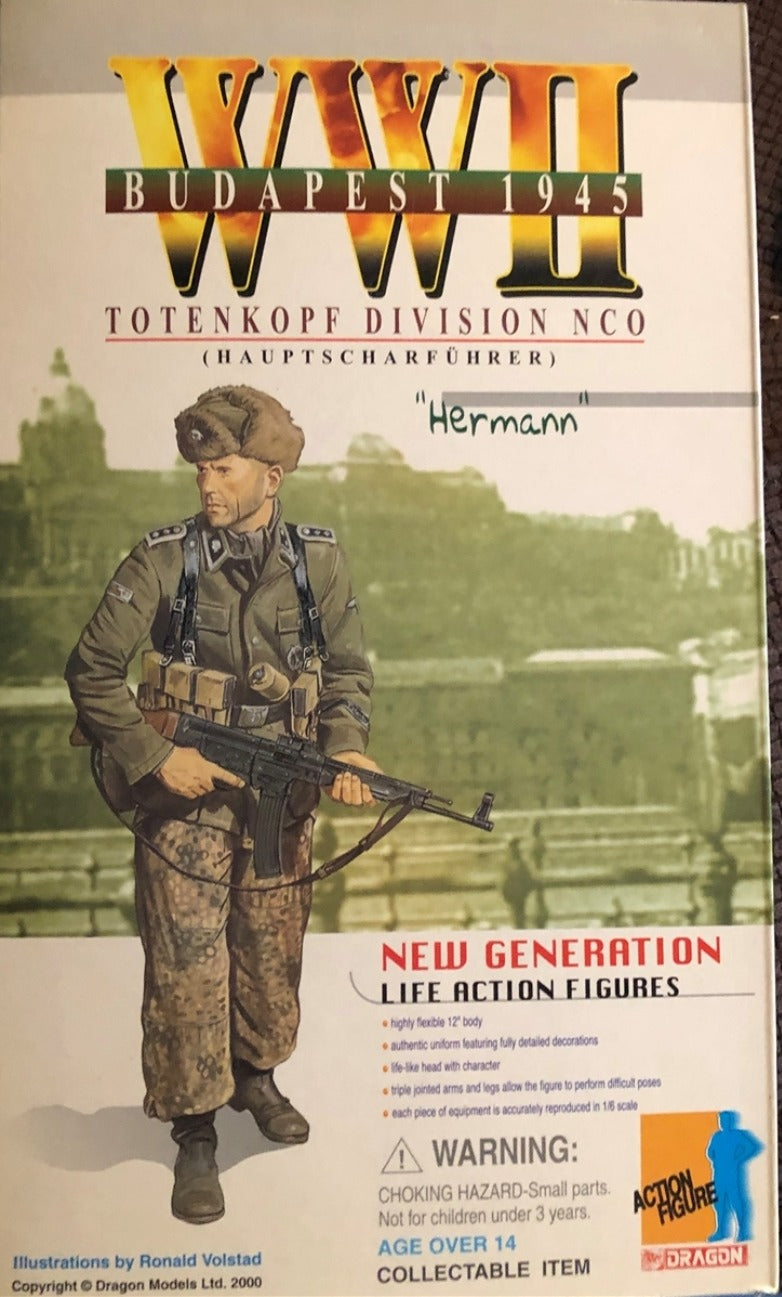 Dragon 1/6 12" WWII Budapest 1945 Totenkopf Division Nco Hermann Action Figure
