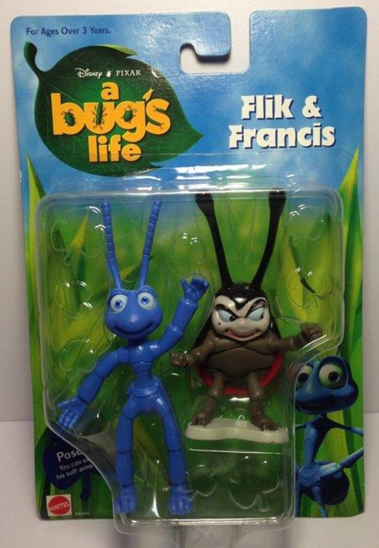 Mattel Disney Pixar A Bug's Life Flik & Francis Trading Figure