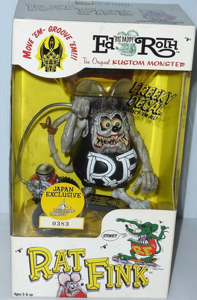 Ed Roth Big Daddy Rat Fink The Original Kustom Monster Japan Exclusive Black Ver 6" Vinyl Action Figure