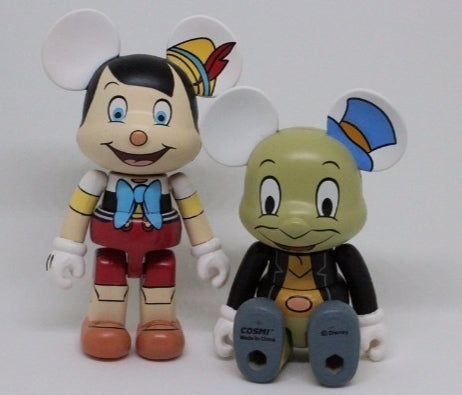 Cosmi Disney Pinocchio & Jiminy Cricket 3" Action Figure Used