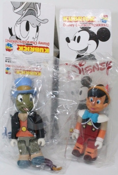 Medicom Toy Kubrick 100% Disney Pinocchio & Jiminy Cricket Action Figure