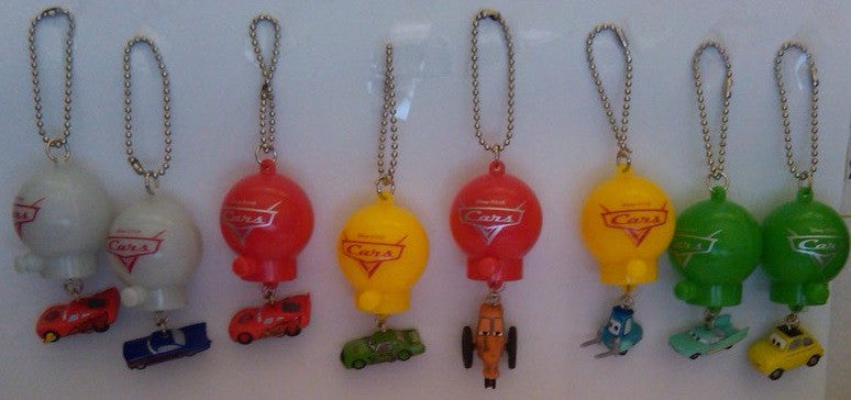 Yujin Pixar Cars Disney Characters Capsule World Gashapon 8 Light Up Strap Figure Set - Lavits Figure
