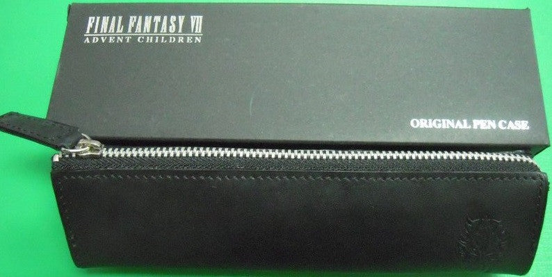 Authentic Final Fantasy VII 7 Advent Children Original Leather Pen Pencil Case Bag - Lavits Figure
 - 1