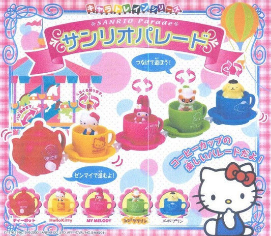 Bandai Sanrio Gashapon Parade Tea Cup Part 1 Hello Kitty My Melody Purin Kuririn 5 Figure Set - Lavits Figure
