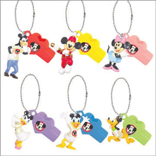 Yujin Disney Characters Capsule World Gashapon 6 Whistle Strap Mascot Figure Set - Lavits Figure
