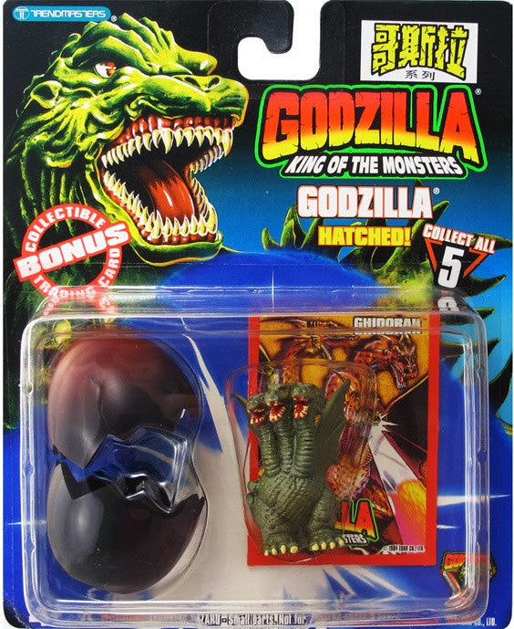 Trendmasters 1994 Godzilla King Of The Monsters Ghidorah 1.5" Mini Figure w/ Bonus Trading Card - Lavits Figure

