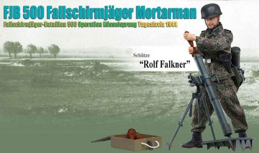 Dragon 1/6 12" Yugoslavia 1944 FJB 500 Fallschirmjager Mortarman Rolf Falkner Action Figure