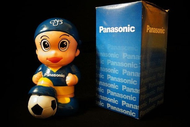 Vintage Panasonic National Soccer Boy 7" Vinyl Coin Bank Figure - Lavits Figure
