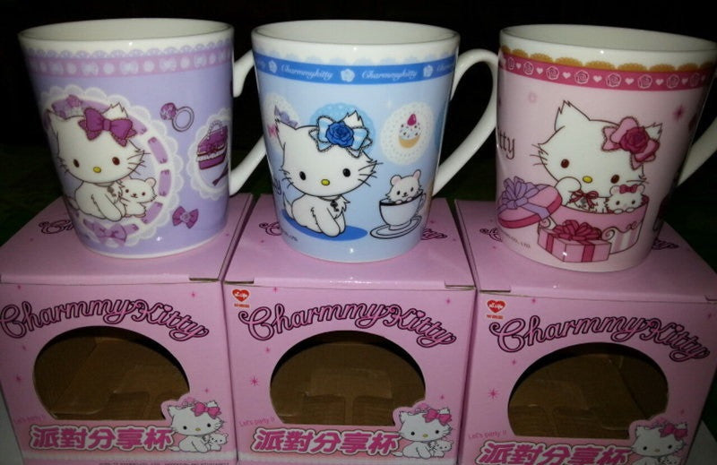 Sanrio Hello Charmmy Kitty Hi-Life Store Limited 3.5" 3 Ceramics Mug Cup Set - Lavits Figure
 - 2
