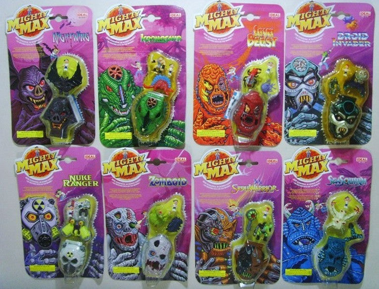Ideal 1993 Mighty Max Horror Heads Series 1 8 Figure Play Set - Lavits Figure
