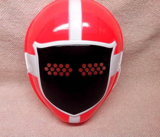Toei Official 1999 Power Rangers Lightspeed Rescue Gogo V Five Go Red Fighter Plastic Mask Figure Cosplay - Lavits Figure
 - 1