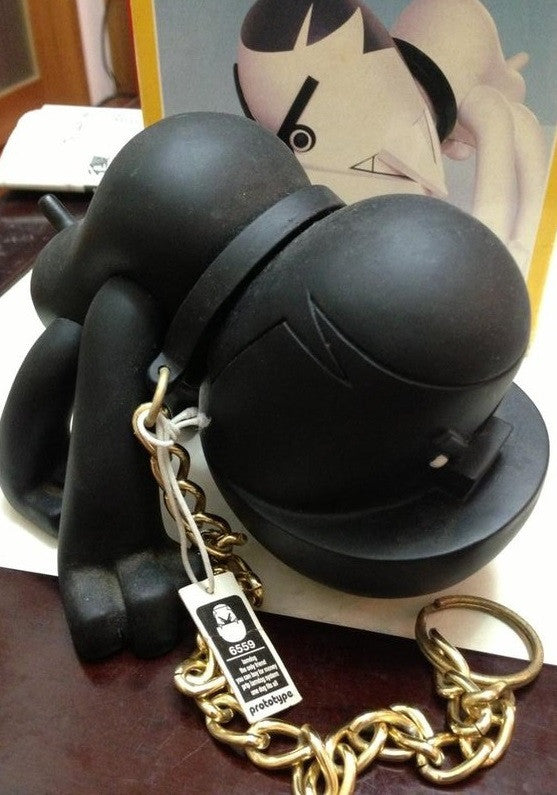 Michael Lau LMF Lazymuthafucka Prototype Iamdog I Am Dog Black Ver 6" Vinyl Figure - Lavits Figure
 - 1