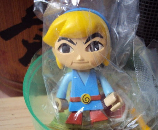 Yujin Legend Of Zelda Wind Walker Four Sword Gashapon Kubrick Style Link Blue Action Figure - Lavits Figure