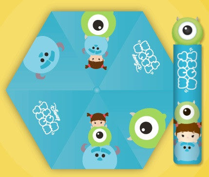 Disney Tsum Tsum Character Cute Big Head Lightweight Umbrella Monster Inc Ver Sulley Mike Boo - Lavits Figure
 - 1
