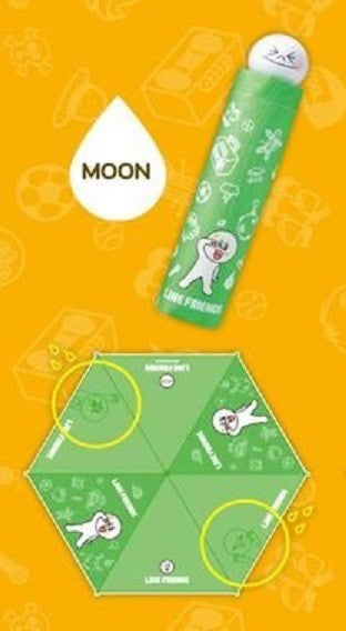 App Line Friends Character Moon Water Color Changed Umbrella - Lavits Figure
