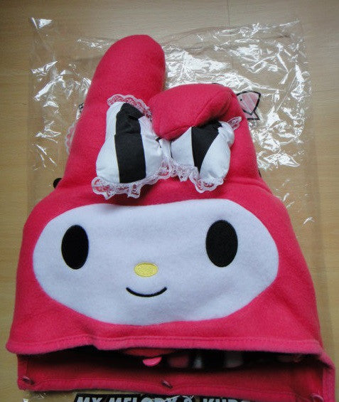 Sanrio Hi-Life Limited My Melody Kuromi 34" Blanket & Hat Cap Set - Lavits Figure
 - 2