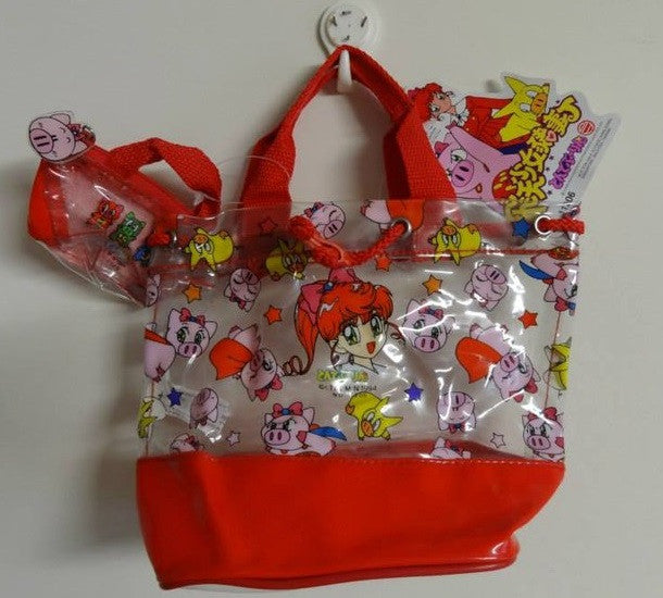 Authentic 1994 Tonde Burin Buurin Plastic Mini Tote Bag W/ Purse Red Ver. - Lavits Figure
