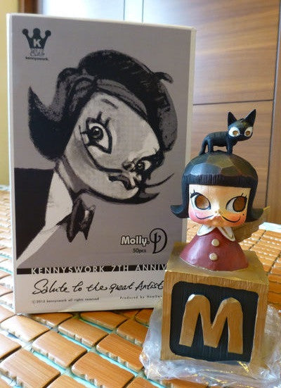 Kenny's Work 2013 Kenny Wong Molly 7th Anniv. Statue Salute To The Great Artist Series TTF Limited Wooden Dali Figure - Lavits Figure
 - 2