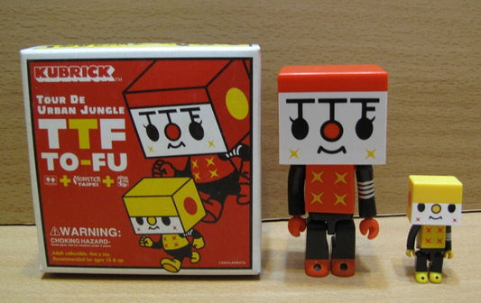 Medicom Toy Kubrick Devilrobots Taipei Toy Festival TTF Tour De Urban Jungle To Fu 3" Vinyl Figure Set Used - Lavits Figure
