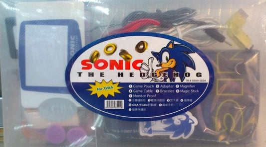 Sega Sonic The Hedgehog For GBA Gameboy Advance 7 Kit Set Game Pouch Adapter Magnifier Cable Bracelet Magic Stick Monitor Proof - Lavits Figure
 - 1