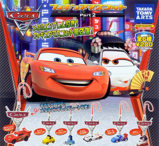 Takara Tomy Pixar Cars 2 Disney Characters Capsule World Gashapon P2 6 Mascot Strap Figure Set - Lavits Figure
