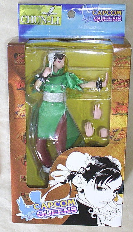 Moby Dick Capcom Queens Street Fighter Chun Li Green Ver. 7" Action Figure Set - Lavits Figure
