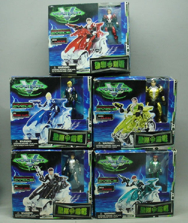 Trendmasters Voltron Galaxy Guard Stealth Mighty Lion Force 5 Cycle Action Figure Set - Lavits Figure
