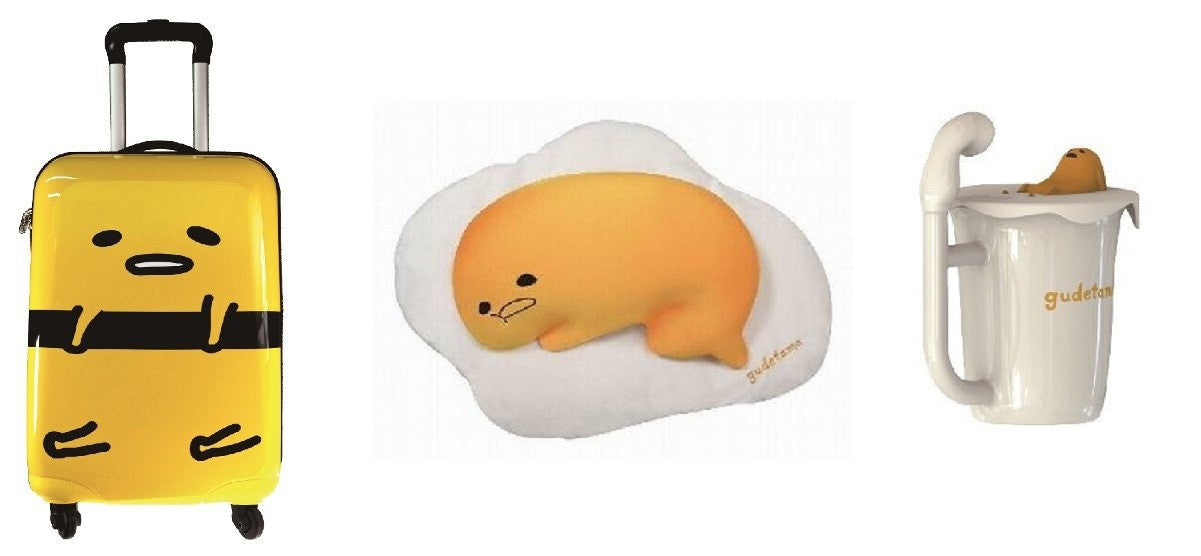 Sanrio Gudetama Watsons Limited 18" Sushi Board Chassis + 20" Plush Doll Cushion + 6.5" Ceramics Mug Cup Set - Lavits Figure
