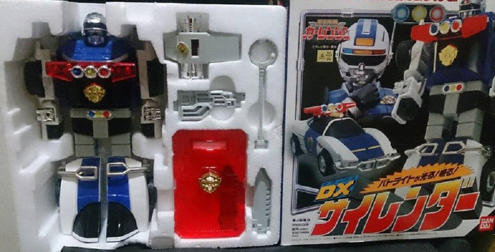 Bandai Power Rangers Turbo Carranger DX Megazord V Police Fighter Action Figure Set - Lavits Figure
