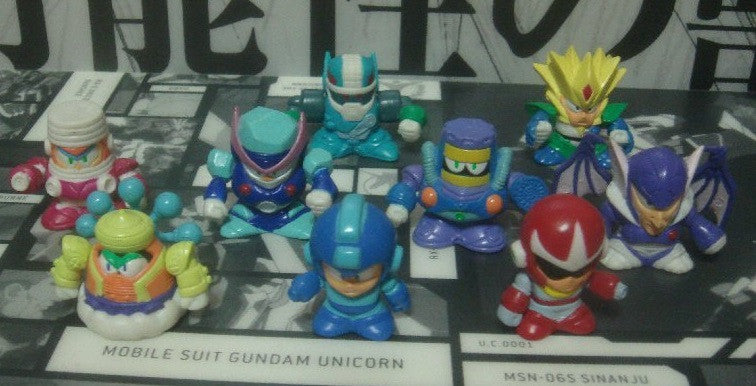 Lot of Megaman Rockman Gashapon 9 Mini Trading Collection Figure Set - Lavits Figure
