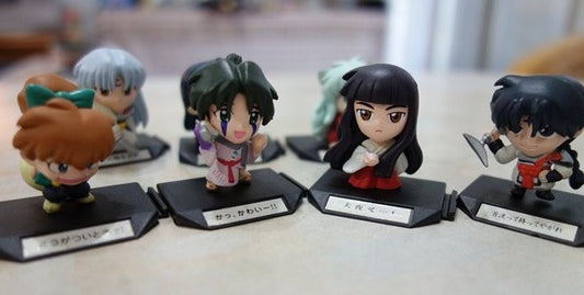 Bandai Inu Yasha Gashapon 7 Mini Trading Collection Figure Set Used - Lavits Figure
 - 1