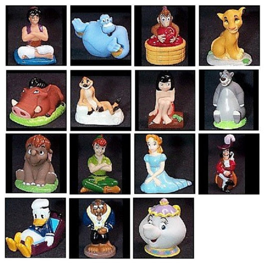 Tomy Disney Character Chara Party P4 15 2" Mini Trading Collection Figure Set - Lavits Figure
