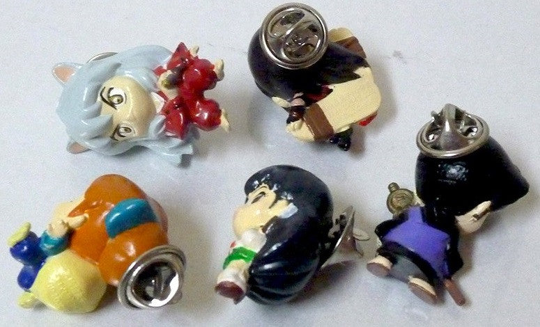 Bandai Inu Yasha Gashapon Pin 5 Mini Trading Figure Set - Lavits Figure
 - 2