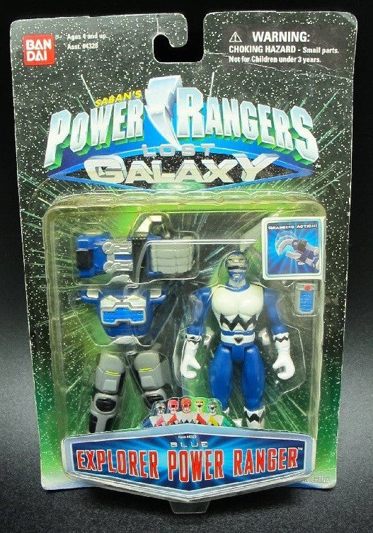 Bandai Power Rangers Lost Galaxy Gingaman Blue Explorer 4" Action Figure - Lavits Figure
