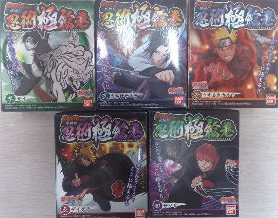 Bandai Naruto Shippuden Evolution Ninjutsu Kiwame Effect Scene Diorama 5 Trading Figure Set - Lavits Figure
 - 1