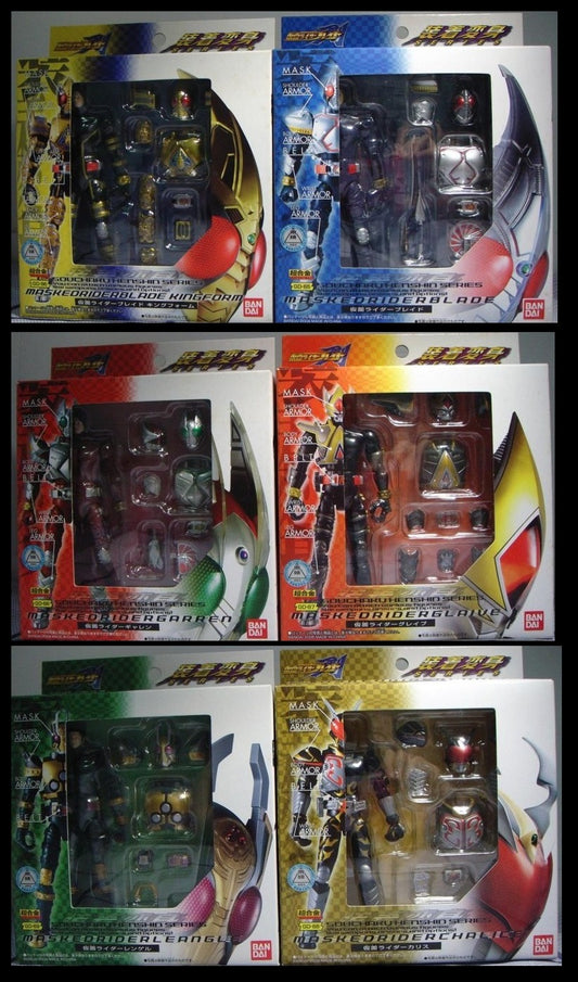 Bandai Chogokin Souchaku Henshin Series Kamen Masked Rider Blade GD-65 GD-66 GD-68 GD-69 GD-86 GD-87 6 Action Figure Set - Lavits Figure
