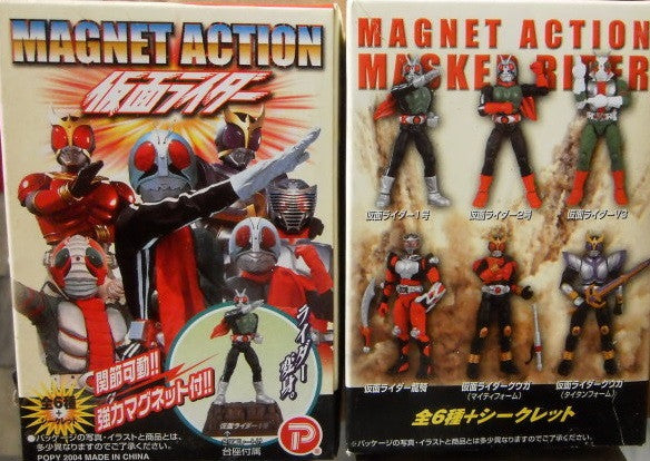 Popy Kamen Masked Rider Magnet Action 6 Collection Figure Set - Lavits Figure
