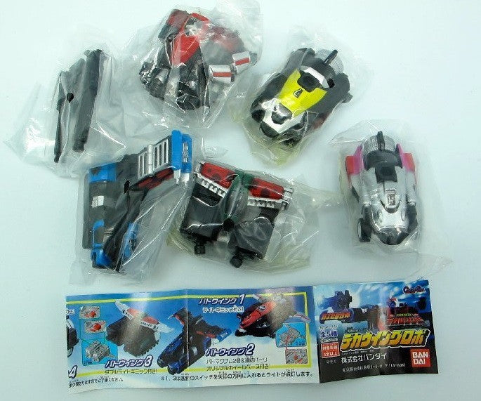 Bandai Power Rangers Dekaranger SPD Space Patrol Delta Gashapon Deka Wing Robo Robot 5 Figure Set - Lavits Figure
 - 2