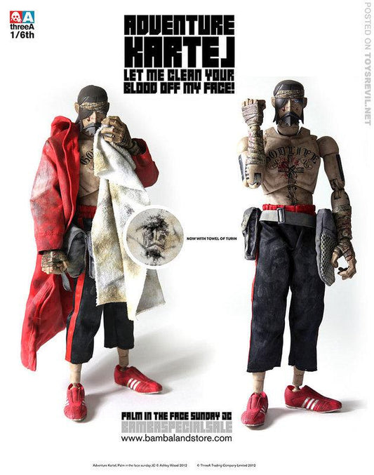 ThreeA 3A Toys 1/6 12" Ashley Wood Adventure Kartel Fighting JC Palm In the Face Sunday Let Me Clean Your Blood Off My Face ver Action Figure