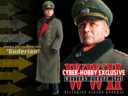 Dragon 1/6 12" Cyber Hobby WWII Western Europe 1940 General Der Panzertruppen Guderian Figure