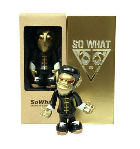 Phalanx Creative 2006 Mark Chang So What Black Gold Ver 4.5" Vinyl Figure - Lavits Figure
 - 2