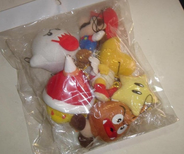 Banpresto Nintendo Super Mario Bros Mascot Mini Plush Doll Part 2 6 Key Chain Figure Set - Lavits Figure
