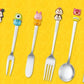 Disney Tsum Tsum Character Knife Spoon Fork Chopsticks 6 Cutlery Set - Lavits Figure
 - 1