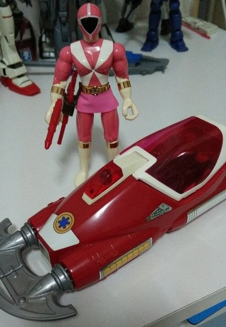 Bandai Power Rangers Gogo Five V Lightspeed Rescue Pink Fighter & Car Action Figure - Lavits Figure
