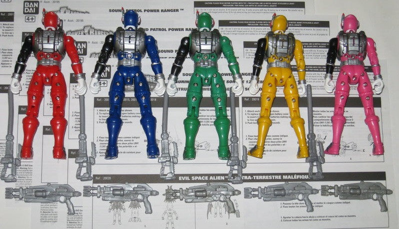 Bandai Power Rangers Dekaranger SPD Space Patrol Delta Sound Patrol 5 Action Figure Set Used - Lavits Figure
 - 2