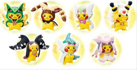 Pocket Monster Pokemon Center Limited Gashapon Pikachu Mega Part 2 7 Figure Set